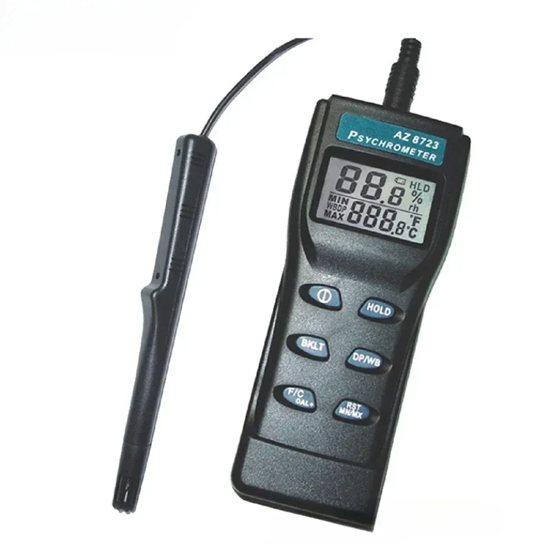 AZ8723 Handheld split Temperature Humidity Testing Dew Point Meter Wet Bulb Temperature and Humidity Tester Industrial