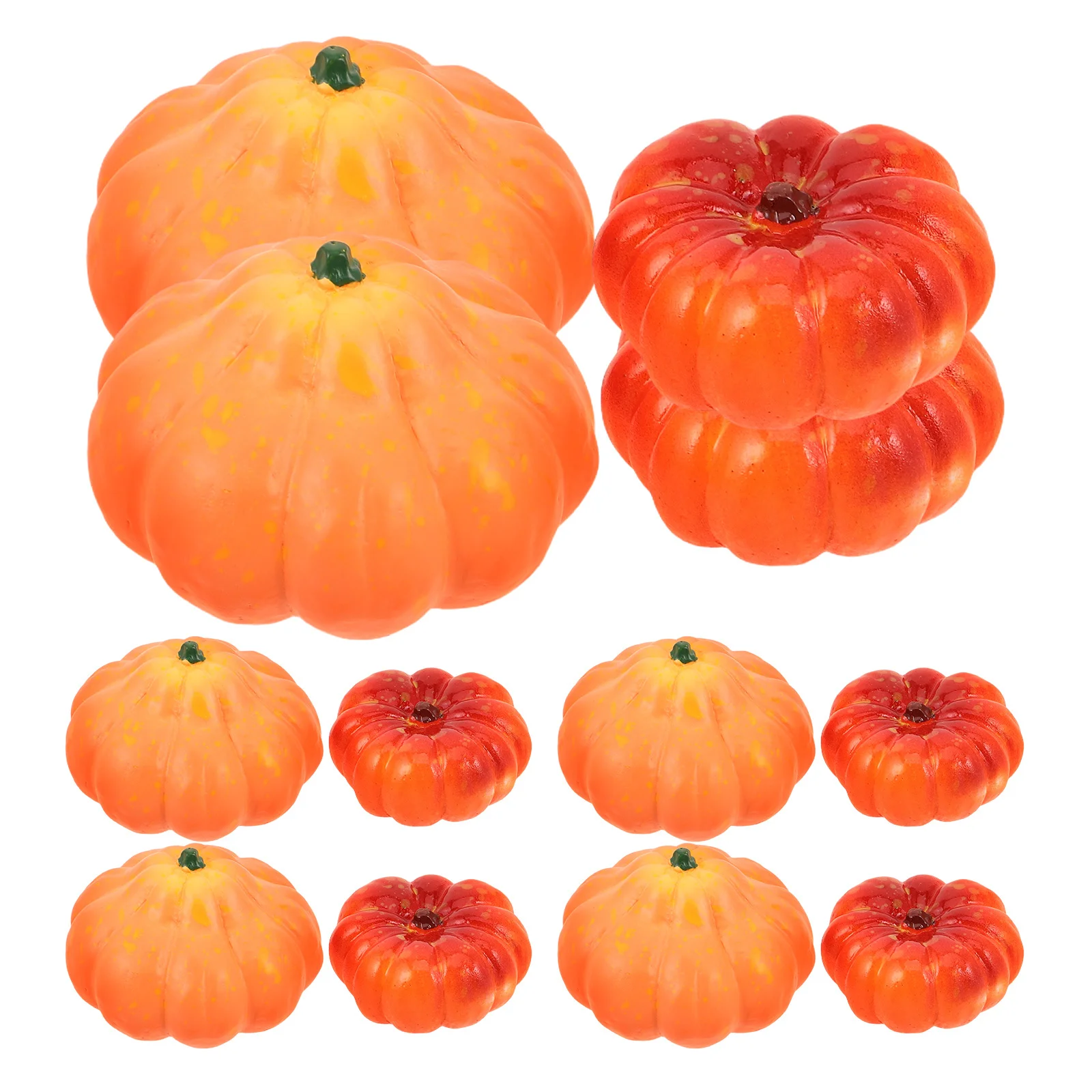 

12pcs Mini Decorative Pumpkins Faux Resin Small Orange For Diy Crafts Table Decor Halloween Autumn Decoration