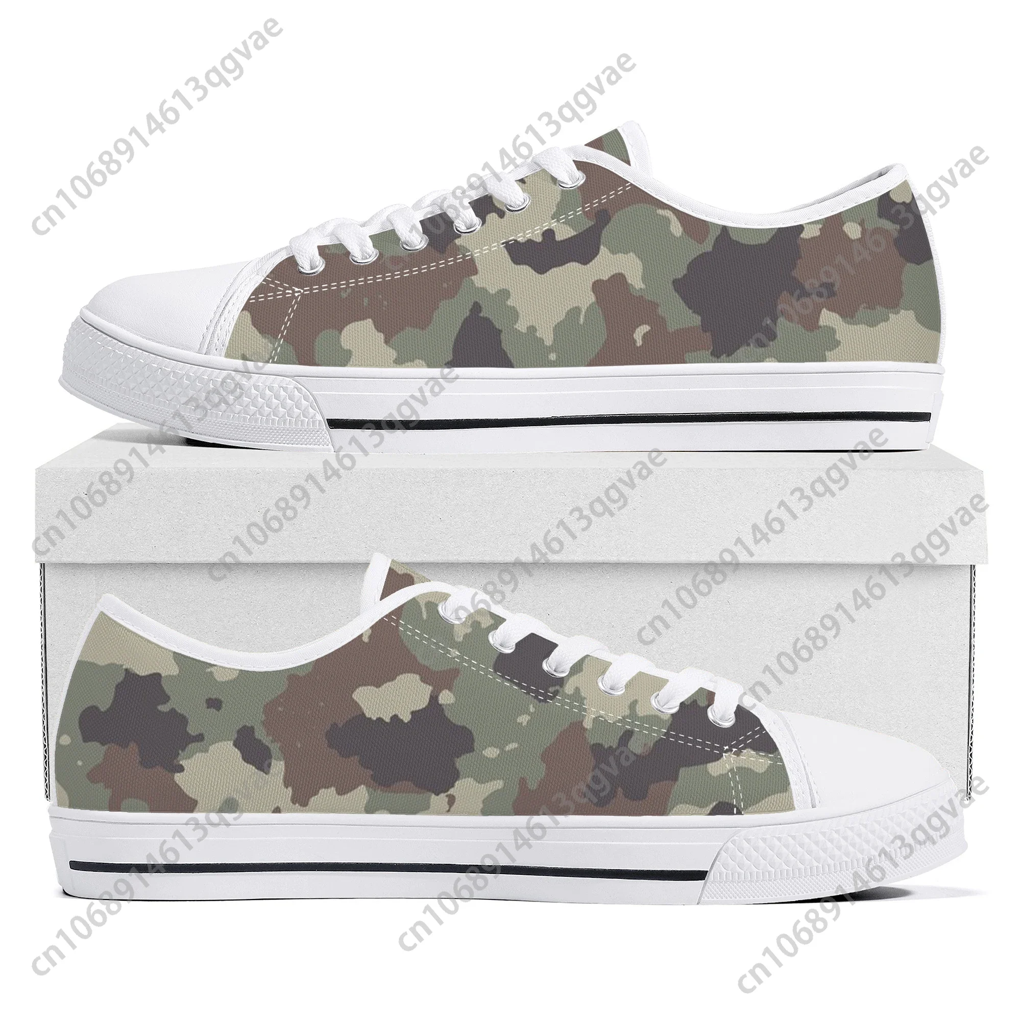 

Camo Navy Low Top Sneakers Mens Womens Teenager Canvas Sneaker Camo Seamless Casual Couple Shoes Custom Shoe