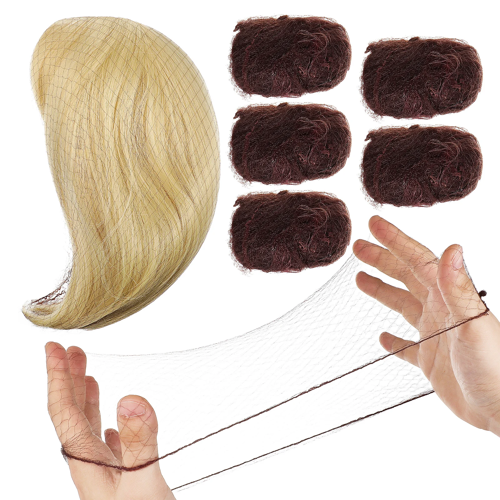 

100 Pcs Nets Lightweight Breathable Elastic Mesh Bun Cover Dress-up Accessories Women Invisible Net Styling Hair Care Hair