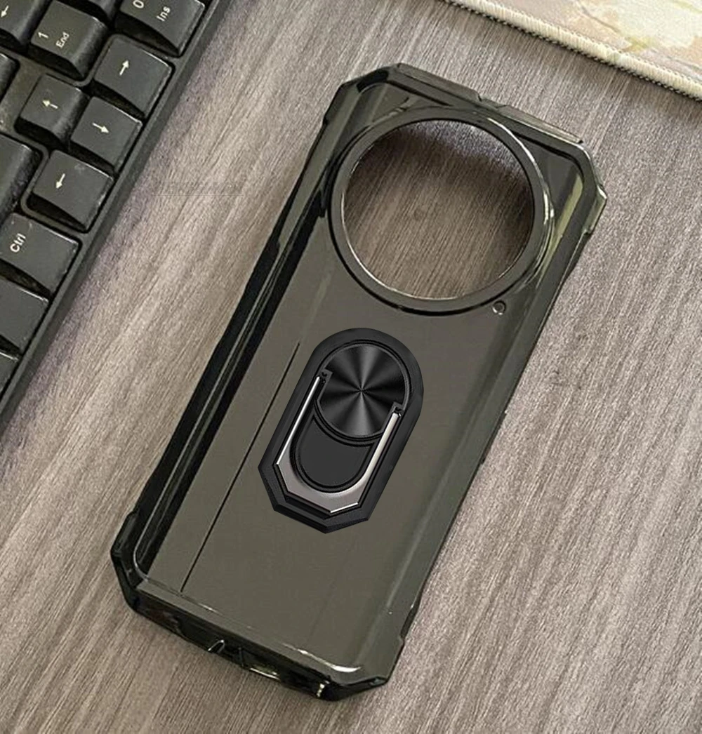 For DOOGEE V30 Pro 6.58" 2023 Back Finger Ring Soft TPU Silicone Case For Doogee V31 GT V31GT V30 Pro Bracket Phone Cover