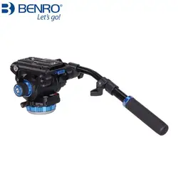 Benro S6PRO /S6N Fluid Video Head 65mm Flat Base 13.2 lb /6kg Payload