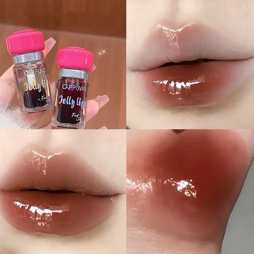 Nouveau vernis à lèvres translucide à couleur changeante, Design champignon, brillant à lèvres hydratant, facile à appliquer, brillant à lèvres léger à l'eau