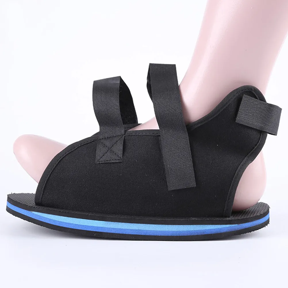 

1Pcs Foot Fracture Protective Gypsum Shoes Black Lightweight Foot Walking Shoes with Strong Strap for Broken Toe Recovery