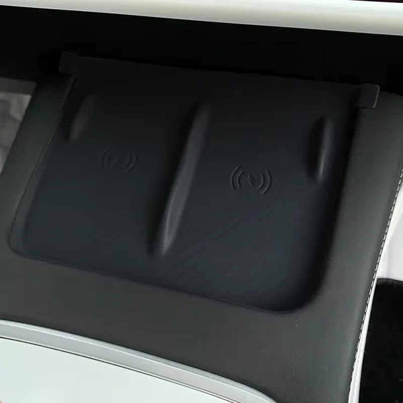 Kabelloses Ladepad für Tesla Model 3/Y 2 2023 2022 2021, Ladegerät-Matte für die Mittelkonsole, Telefonhalterung, rutschfeste Silikon-Pads – Detail 7
