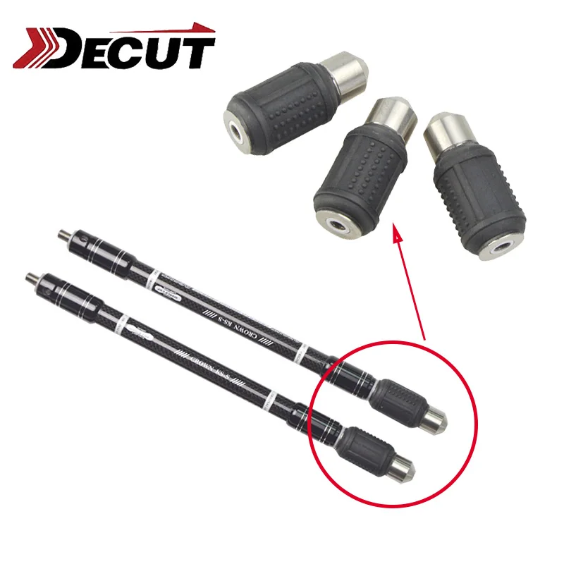 

DECUT 3 Pieces Bow Stabilizer Absorbing Rubber Head for Balance Bar Rod Bow Accessory For Outdoor Sports