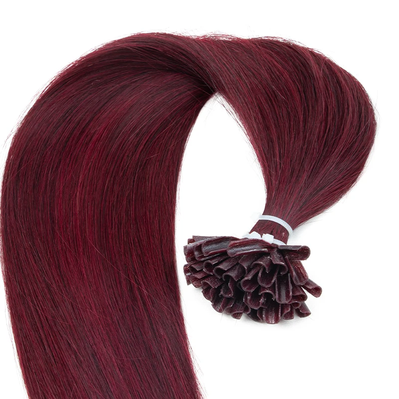 Thick End Natural Keratin U Tip Hair Extensions 50G Pack 100% Human Hair PreBonded Nail Capsules Long-Lasting for Women Daily