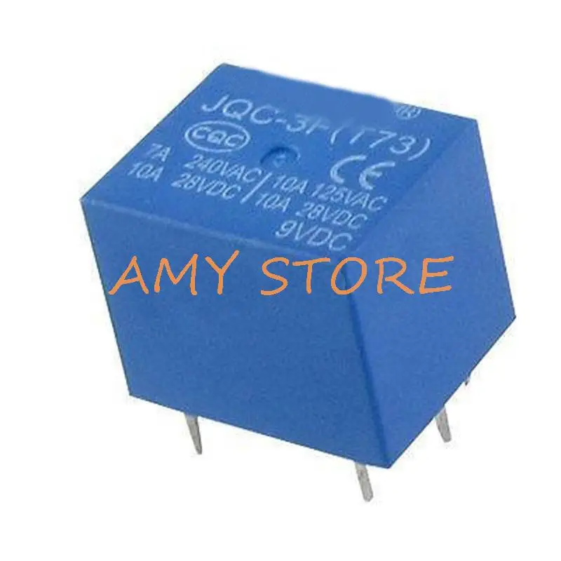 JQC-3F(T73) 5 Pin PCB Power Relay 9V DC Coil 7A 240V AC 10A 28V DC