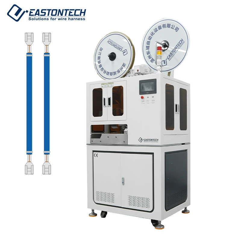EW-2105-1 Double-head Automatic 2 Sided Electronic Wire Cutting Stripping Terminal Crimping Machine Long Wire Crimping Machine