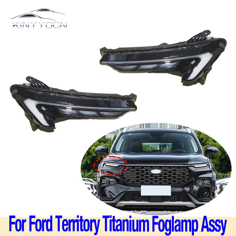 Front Bumper For Ford Territory Titanium 2022-25 Fog Light Foglight Fog Lamp Foglamp DRL Day Running Lamp Headlamp