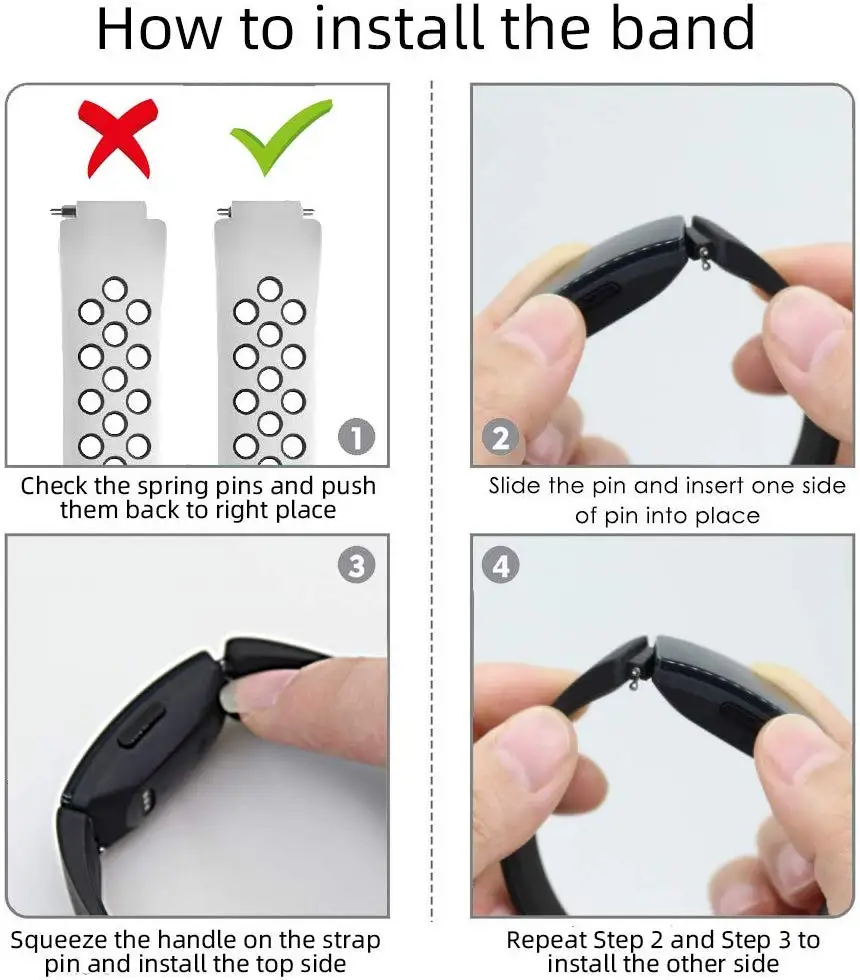 مزدوج اللون سيليكون حزام (Watch) ساعة ل Fitbit إلهام HR الرياضة حزام الذكية سوار اكسسوارات ل Fitbit إلهام