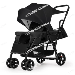 Dual Car Two Tire Stroller, Detachable Front and Rear Seats, Lightweight Folding, Can Sit or lie Down