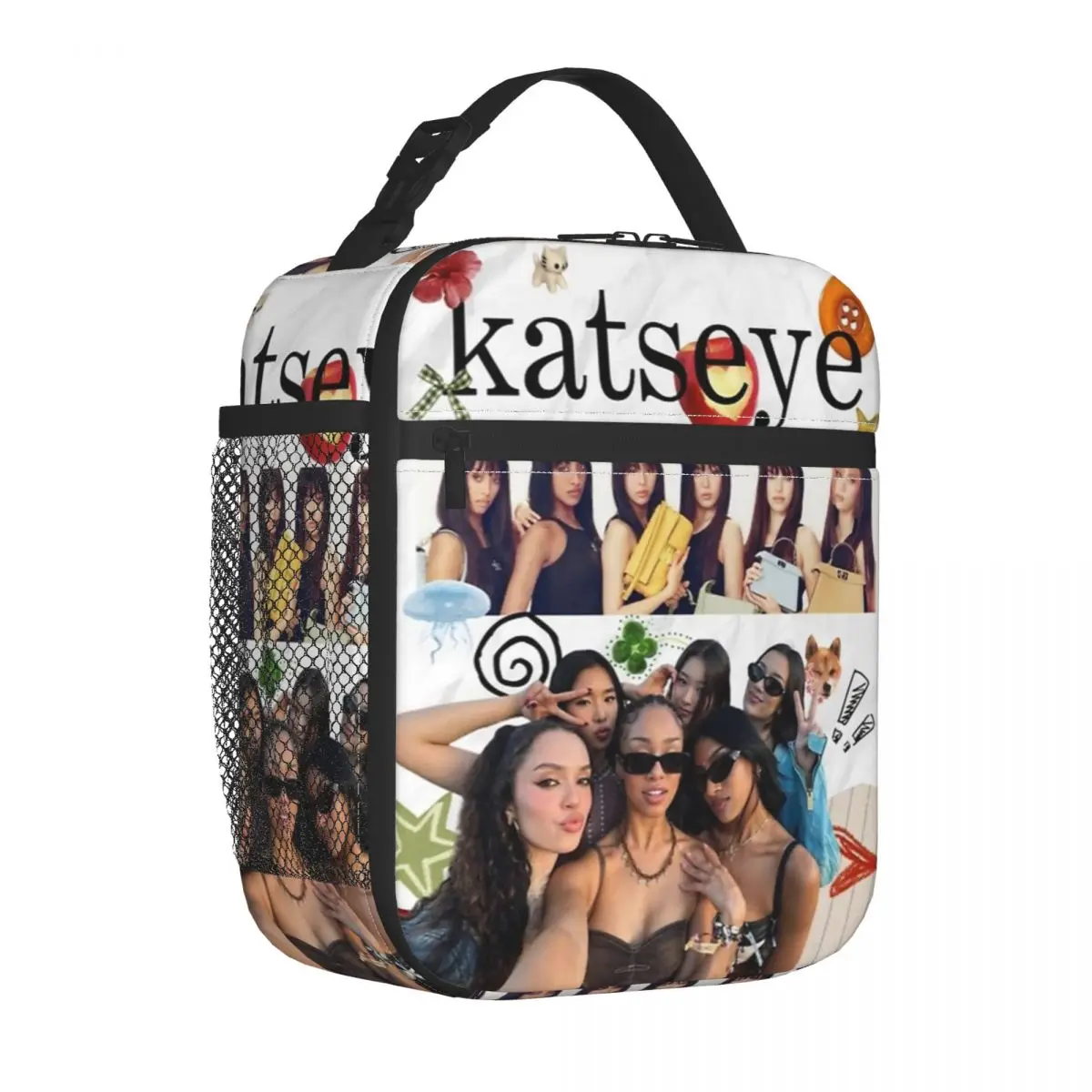 Katseye Poster Insulated Lunch Bag Portable Lunch Container Thermal Bag Tote Lunch Box Work Travel Bento Pouch