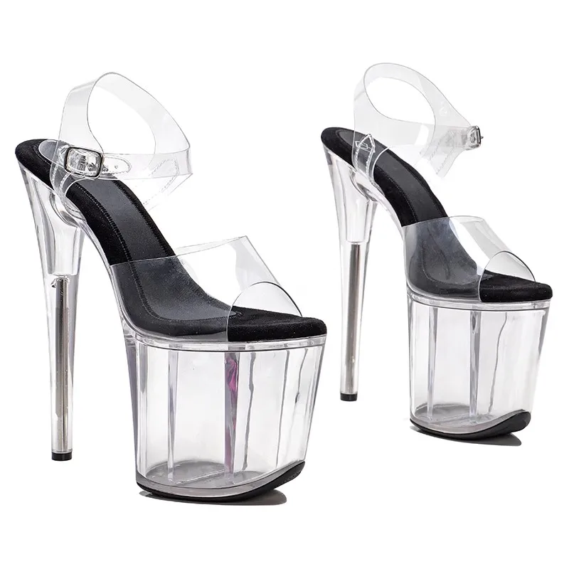 

Fashion 20CM/8inches PVC Upper Plating Platform Sexy High Heels Sandals Pole Dance Shoes 134