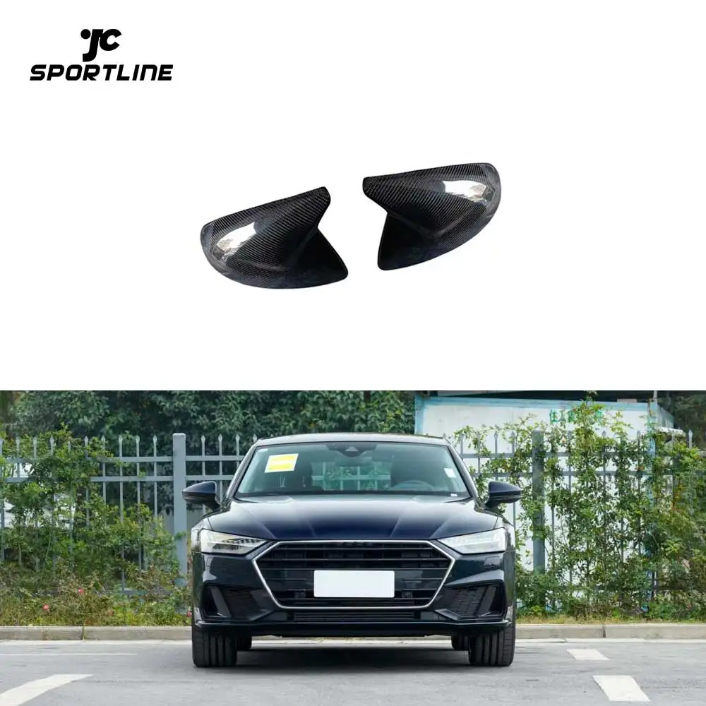 

Replacement Carbon Fiber Rearview Side Mirror Covers For Audi A6/S6/RS6/A7/S7/RS7/A8/S8/C8/4K/D5 Lane Assist Compatible 2019+