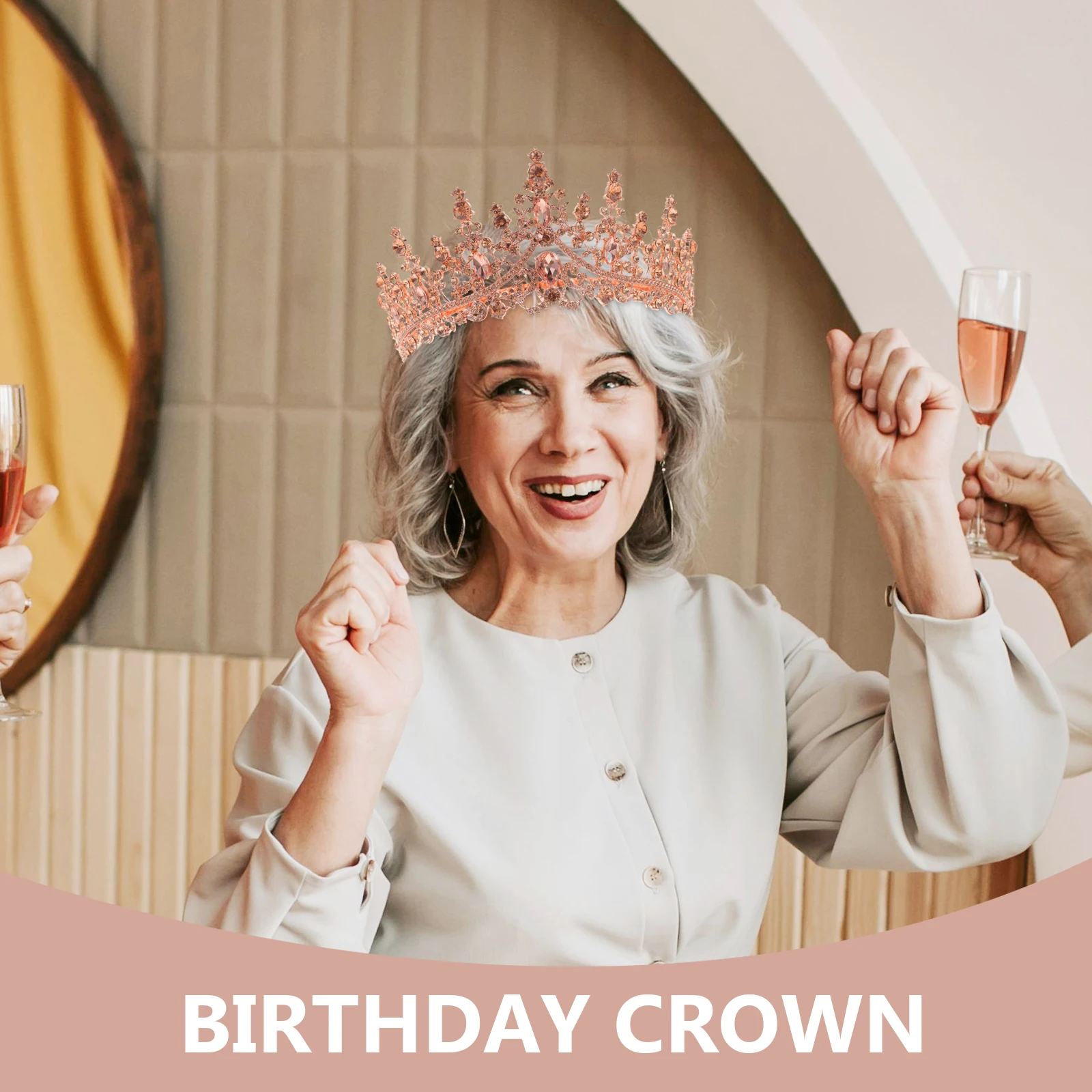 

Crystal Crown Birthday Sash For Women Set Birthday Accessories Women Belt Tiara Girls Color