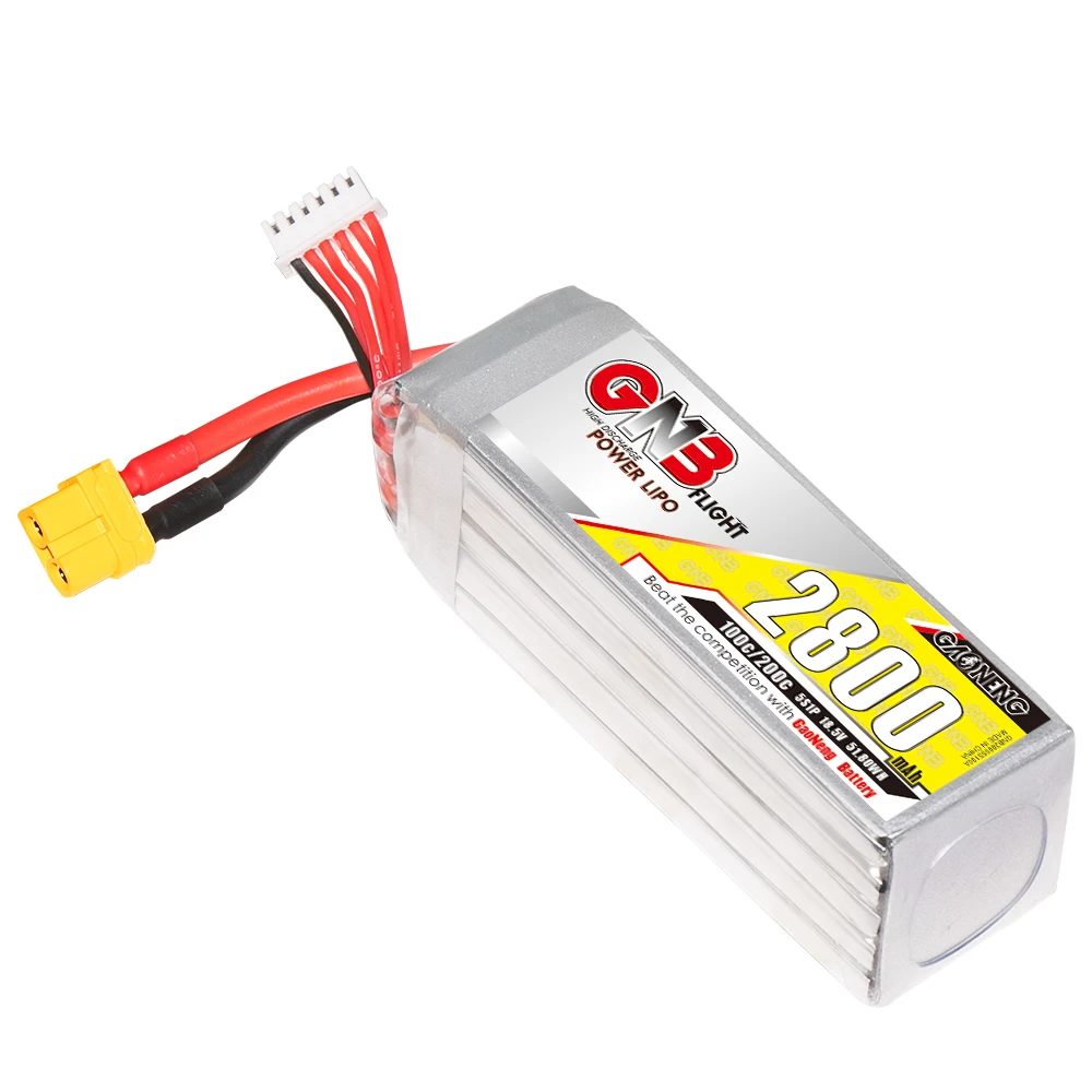 Bateria litowa GAONENG GNB 5S 18.5V 2800mAh 100C z złączem XT60, odpowiednia do dronów FPV i quadrocopterów.