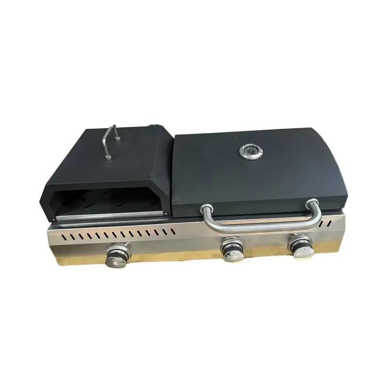 Popular Three-in-One Outdoor Oven Metal Combined Type for Barbecuing Baking Pizza Grilling Steaks