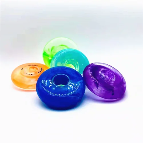 Imagen 1 del producto Rueda para patines 85A, 4 Uds., rueda de Slalom de alto rebote, neumáticos para patinaje callejero 64 68 70 72 76 80mm, ruedas para patines semitransparentes