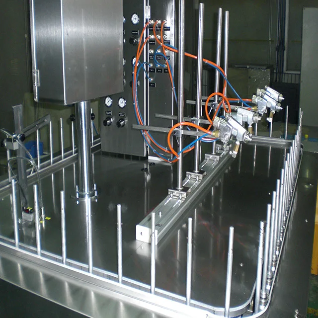 Neue mobile Produktionslinie für Pulverbeschichtung, kostengünstige Sprühkabinen für Stahlsubstrate für Metallbeschichtungsmaschinen