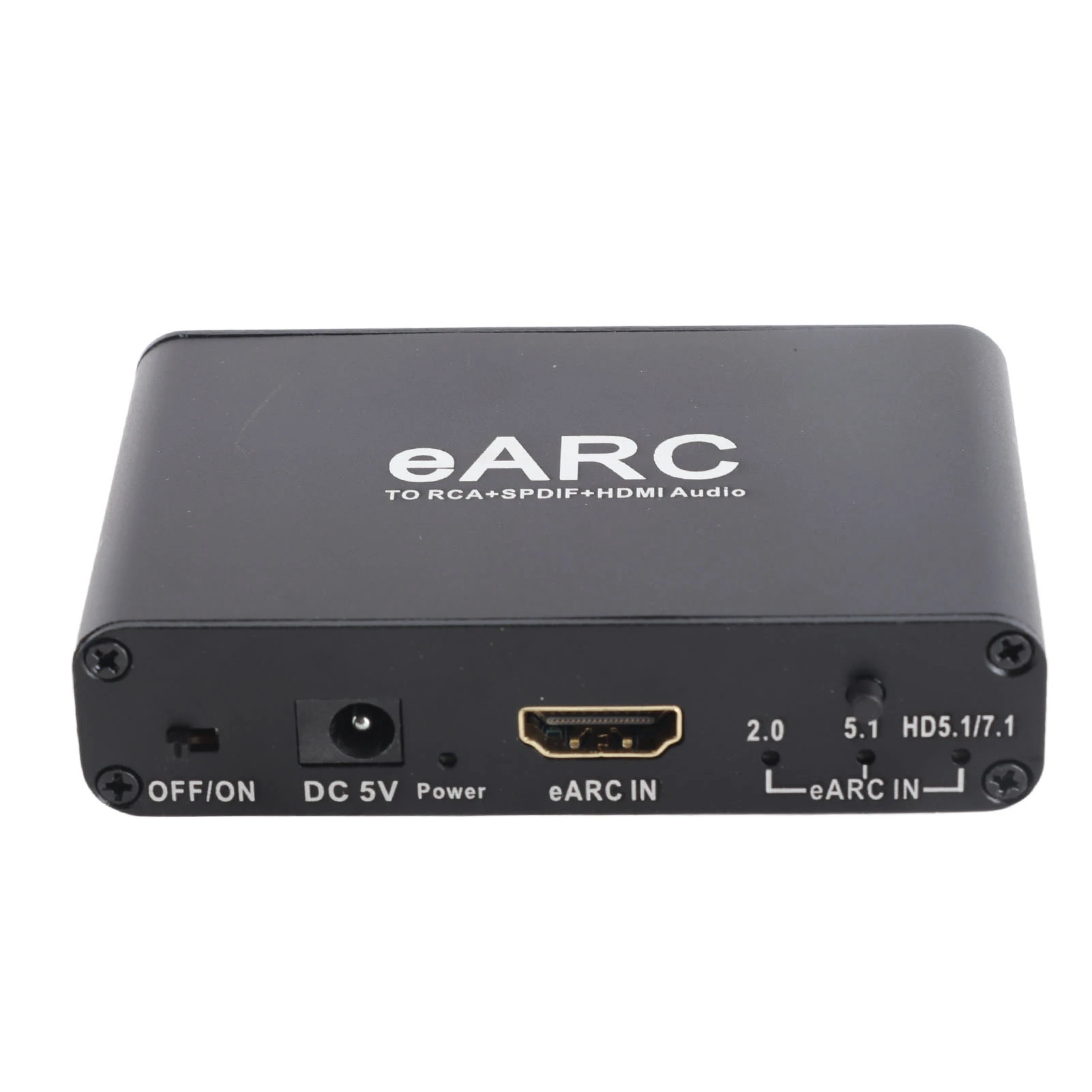 EARC ARC Sound Adapter HD Multimedia ARC Sound Extractor 192KHz Optical Output 3.5mm Output Aluminum Alloy for HDTV