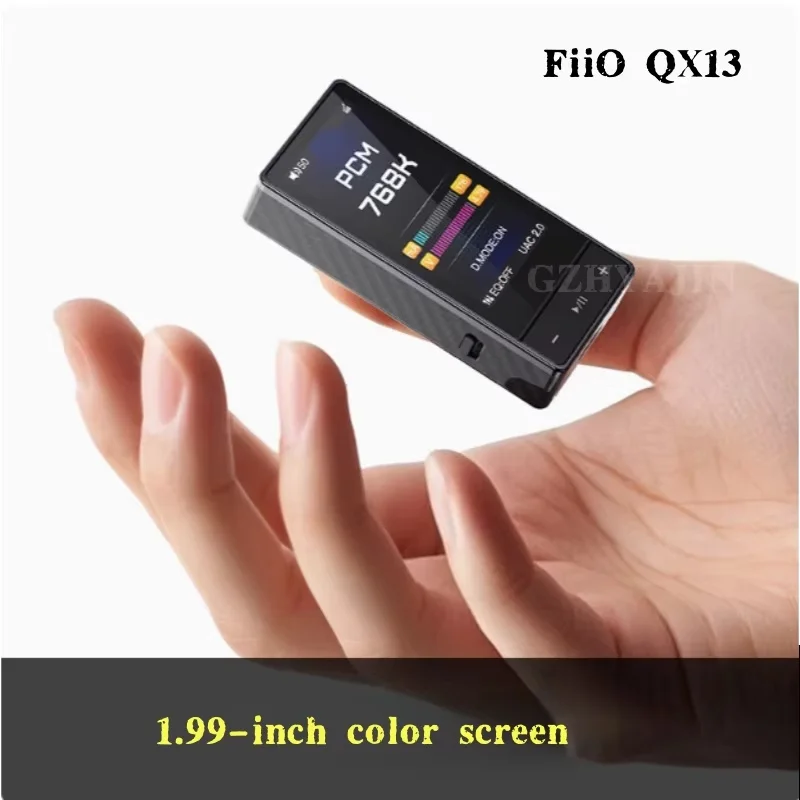 FiiO QX13 Portable Decoding Headphone Power Amplifier 1.99 inch Screen DAC ES9027PRO USB Small Tail DSD Custom HiFi Amplifier