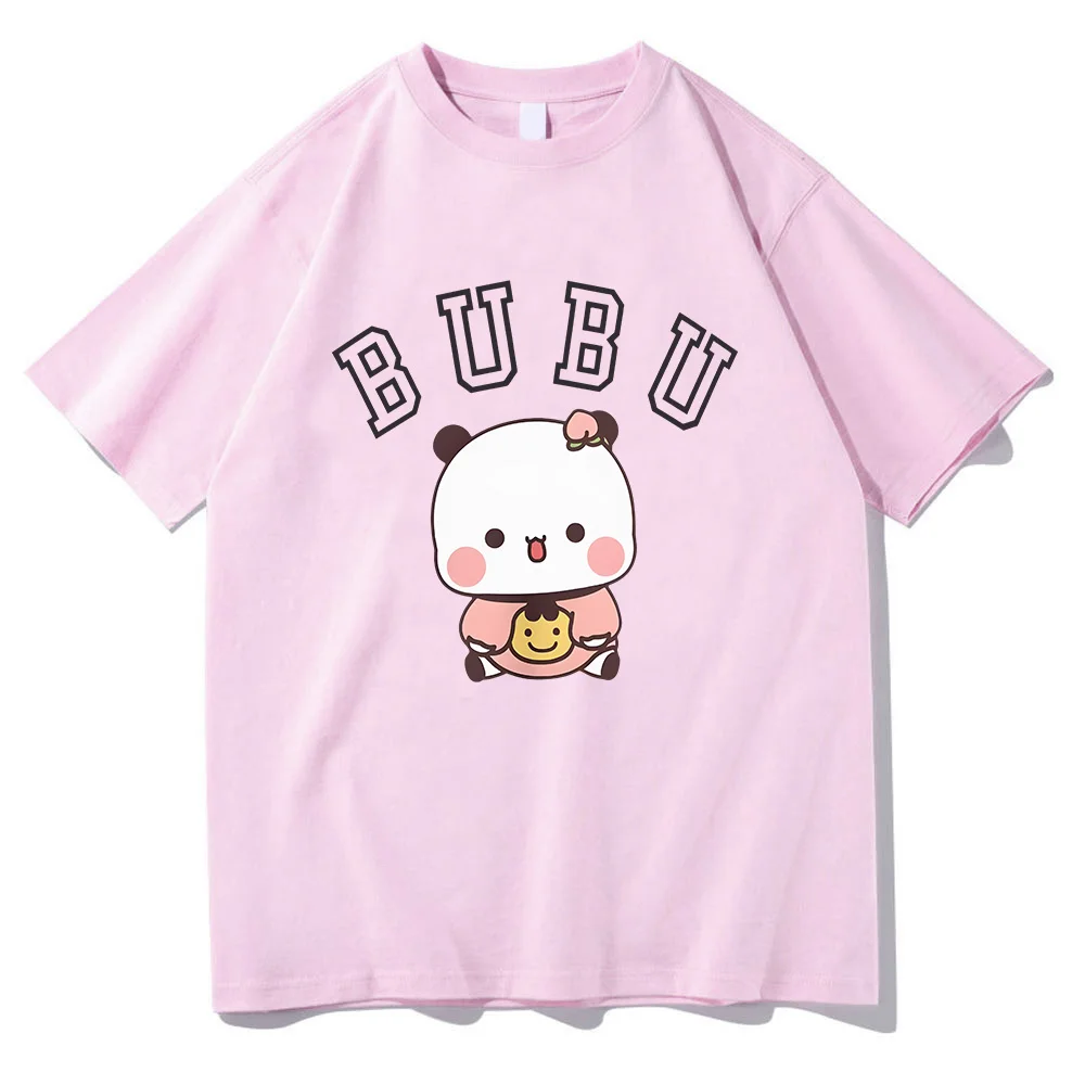 

Bubu Dudu Panda Bear T-shirts Short Sleeve Summer Women/Men Tee-shirt Cartoon Kawaii Graphic Printing Tshirts Casual Girls Tees