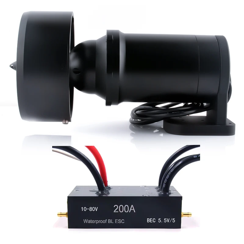 U40 3500W 40KG thrust 12-50V underwater submarine propeller propeller waterproof brushless motor for RC tugboat, submarine