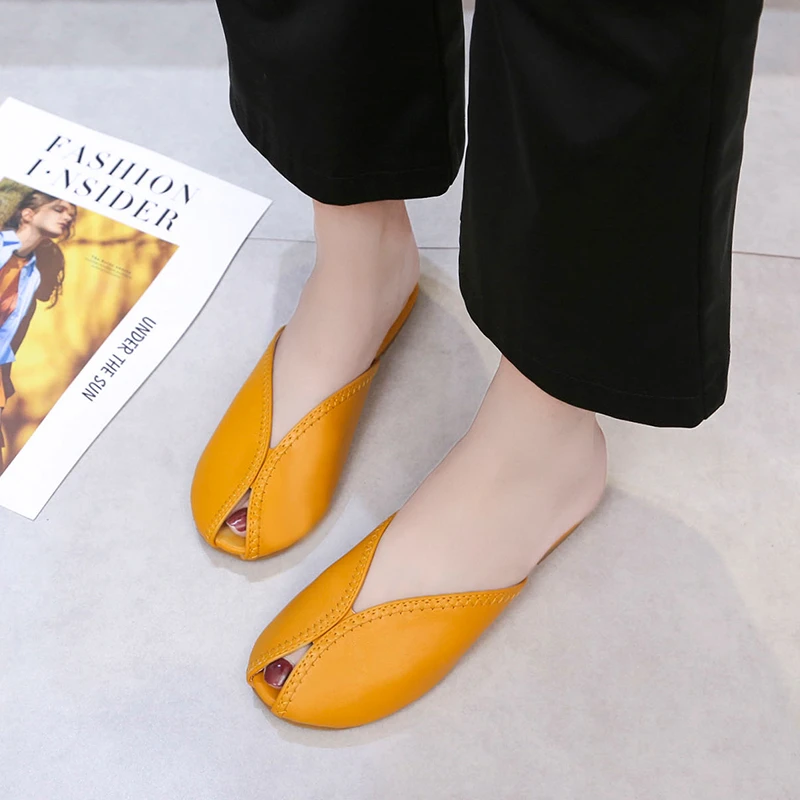 باوتو النعال للنساء ربيع الخريف جديد أحذية نسائية غير رسمية فاخرة عدم الانزلاق مقاومة للاهتراء تنفس النعال مريحة #1