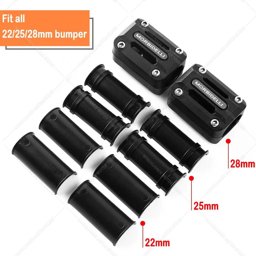 22/25/28mm Motorcycle Engine Crash Bar Protection Bumper Decorative Guard Block For Morbidelli T1002VX T 1002 VX 2025 6