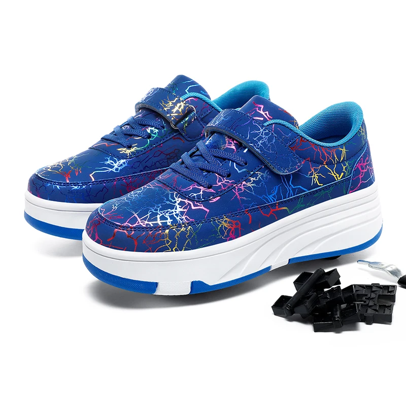 Trendy roller skates, wear-resistant wheels, stable support, smooth sliding, suitable for street sliding view 5