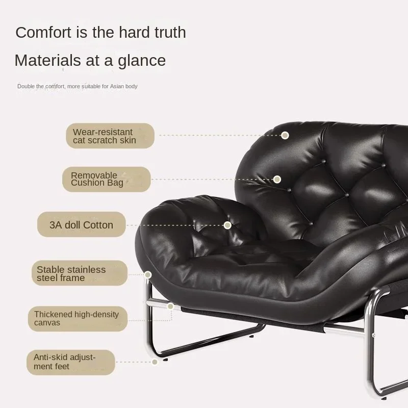 Lazy Sofa, Home Living Room, Casual Single Sofa Chair, Small Apartment, Balcony, Can Lie Down or Sleep, Nap Time, Reading Chair