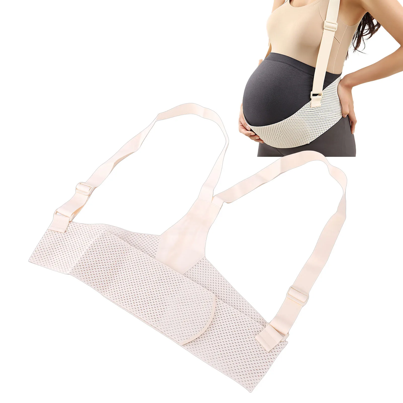 Maternity Support Belt Pregnancy Belly Support Belt Breathable Adjustable Maternity Belly Band Waist Support Polyester