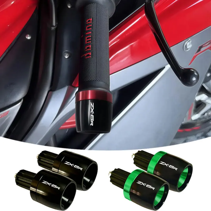 

For Kawasaki ZX6R 636 ZX636 ZX-6R NINJA 2021-2023 2024 2025 Motorcycle Handle Bar Ends Plug Grips Handlebar Plug Caps
