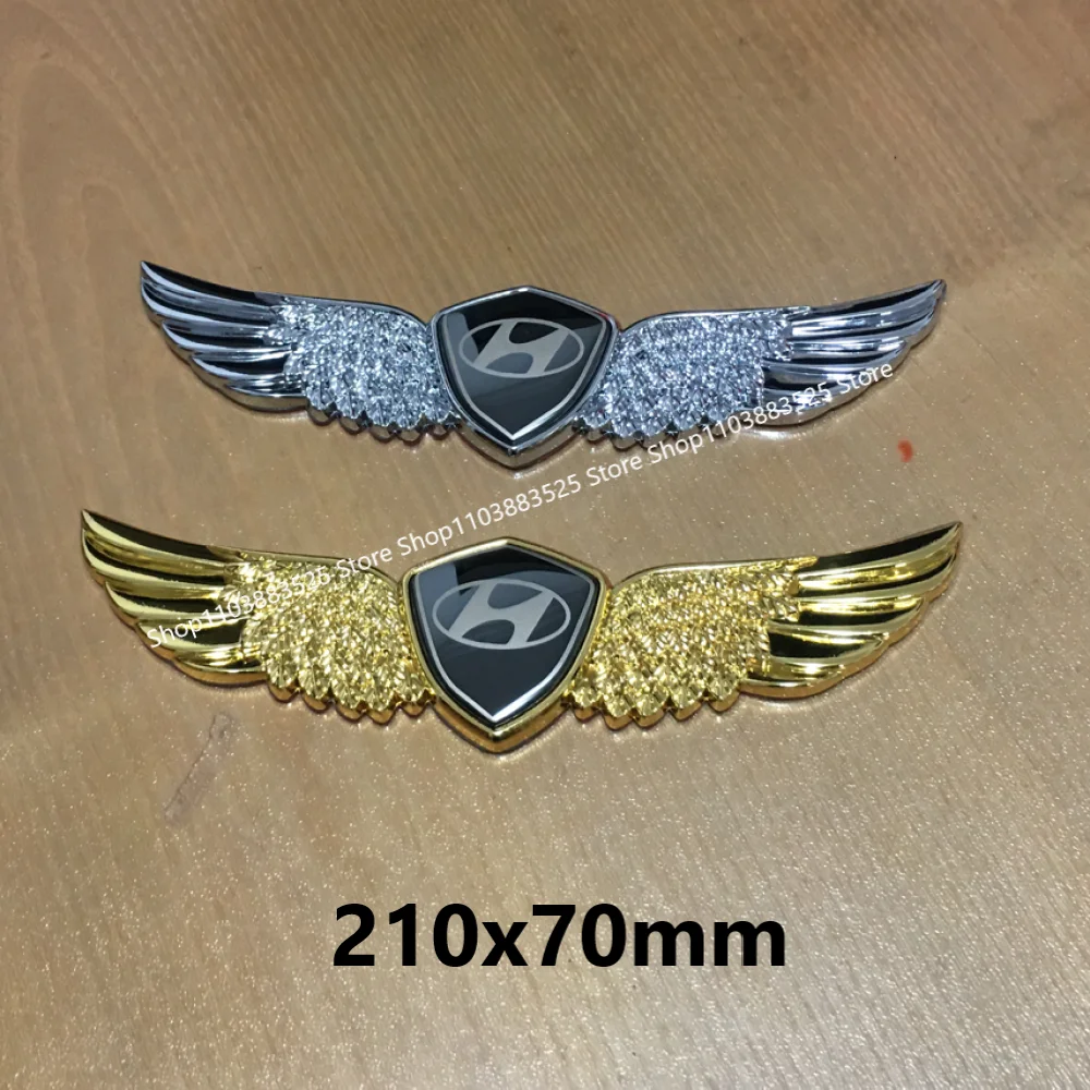 

Pasted Wing Emblem Badge Stickers for Hyundai Tucson Genesis Elantra Verna Sonata Palisade Celesta MISTRA I30 I20 Ix35 ACCENT