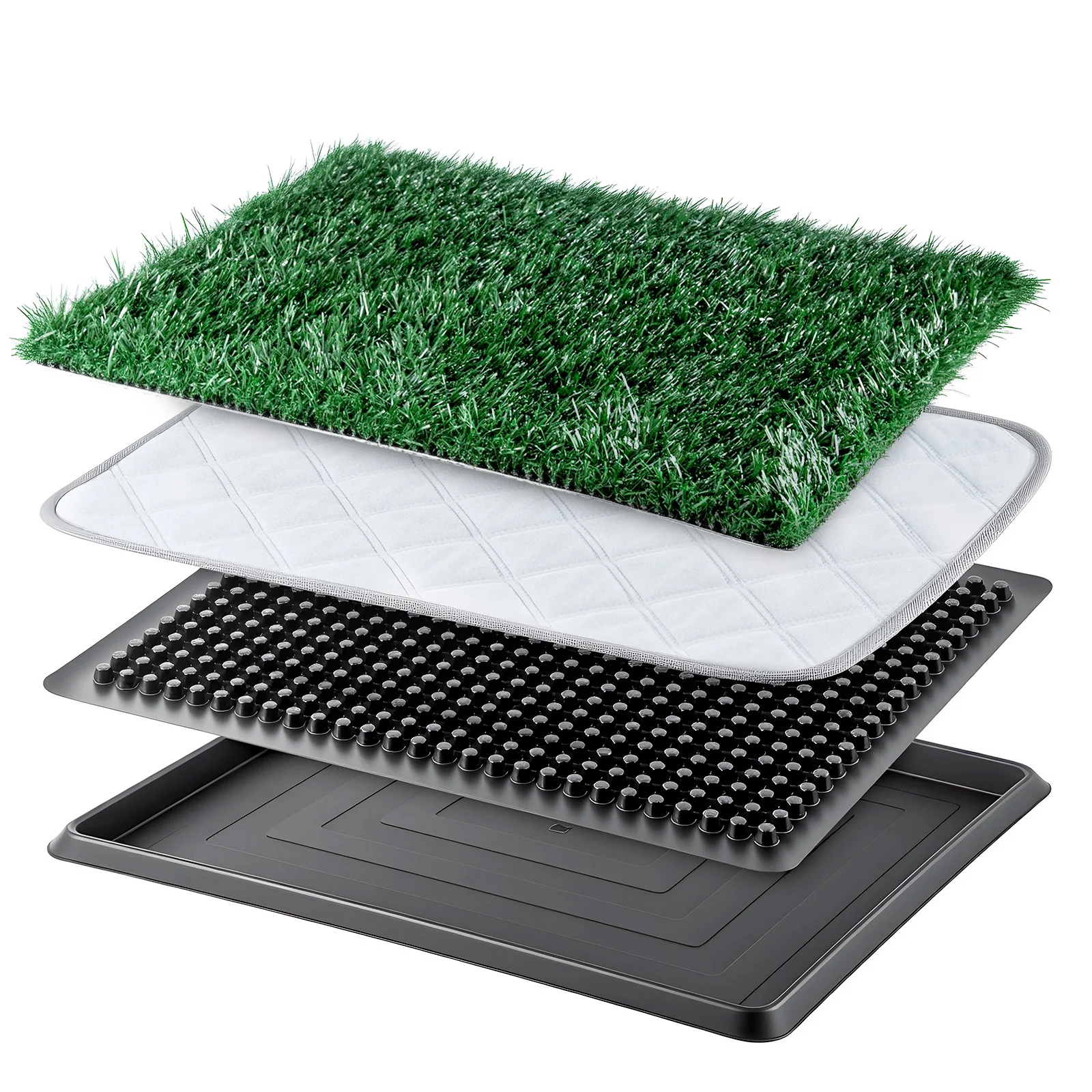 Indoor Dog Toilet Tray with Synthetic Grass 20x16 Inch