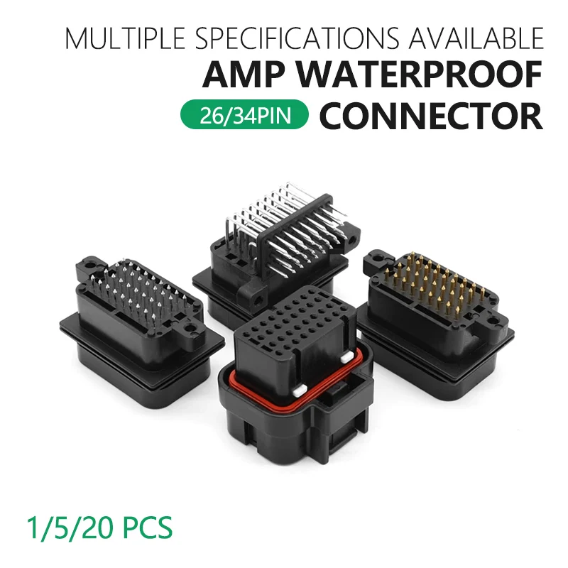 

26/34pin AMP Connector Waterproof Plug Harness 3-1437290-1 6437288-2 9-6437287-8 6473711-1 1473712-1 6437288-1