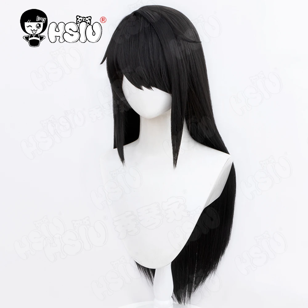 Neughty GIRL explodose Cosplay Wig Game neughty explosion HSIU 80CM long black hair parrucca sintetica resistente al calore parrucca neonata