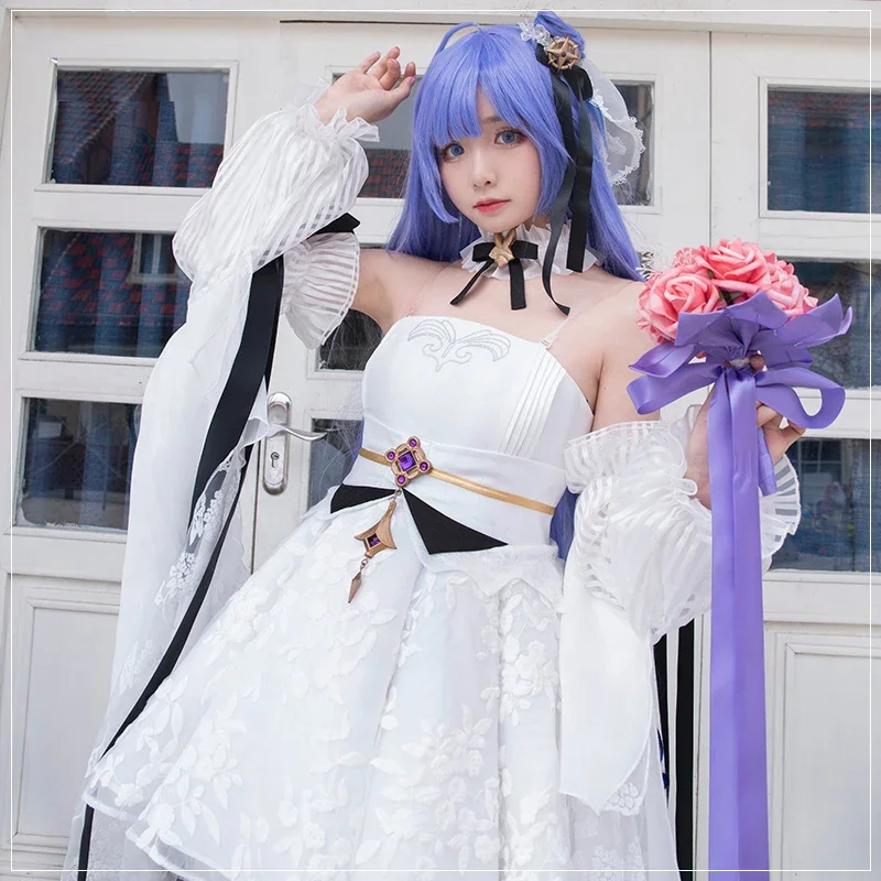 Game Azur Lane Santiago Unicorn Wedding Dress Women Cute Cosplay Costume Halloween Carnival Uniforms Fancy Outfits Custom Made 3
