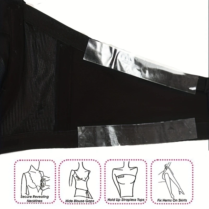 Double-sided Invisible Body Self Adhesive Breast Bra Strip Waterproof Dress Cloth Tape Safe Transparent Lingerie Tape image 5