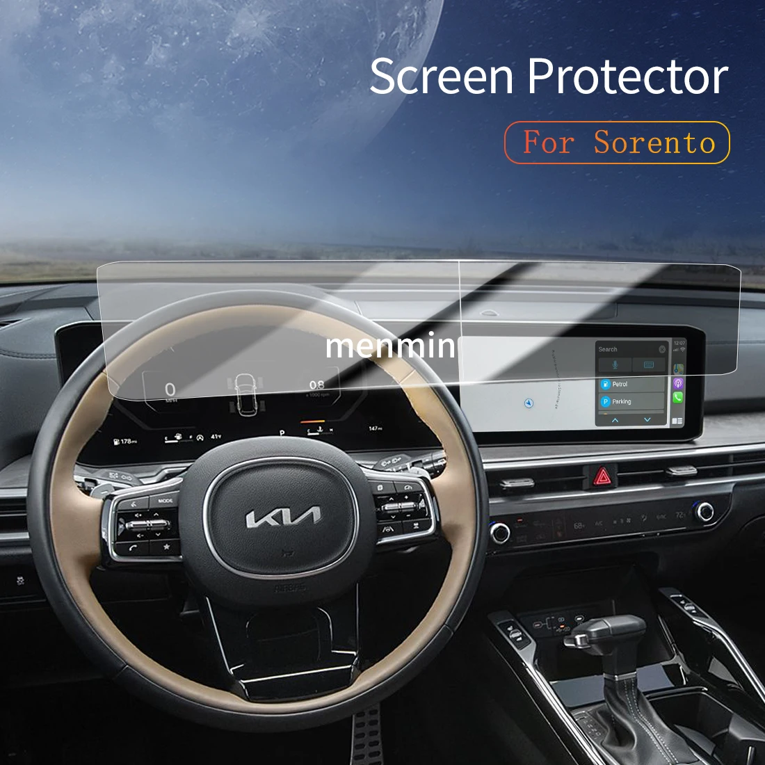 

Car Stickers Dash Carplay Mirror Screen Protector Display Tempered Glass Protective Film Vehicle For25 KIA Sorento