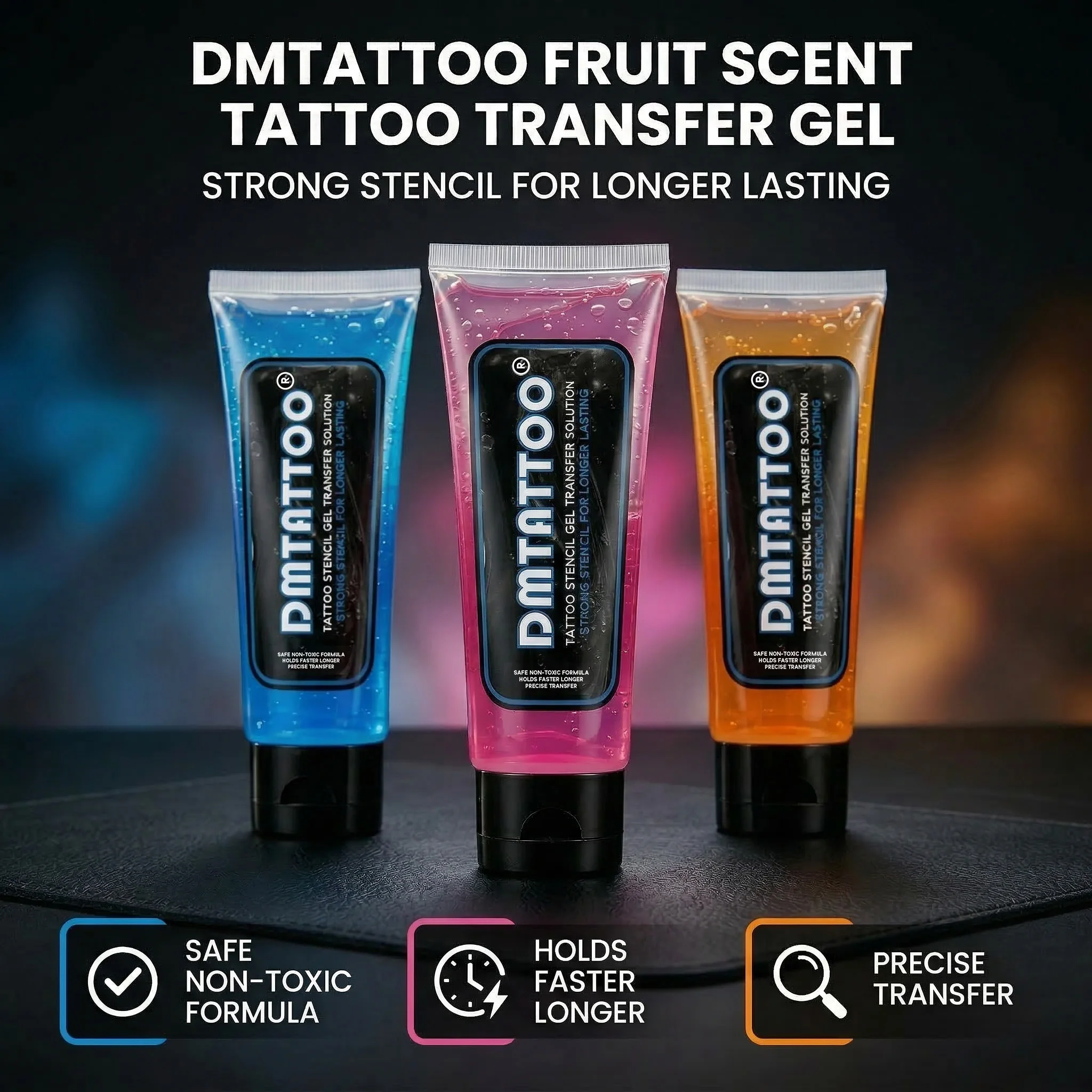 

Гель для удаления татуировок DM Tattoo Stencil Gel 120 мл с фруктовым ароматом, растворяющий тату, восстанавливающий кожу, увлажняющий, безболезненный, очищающий гель для ухода