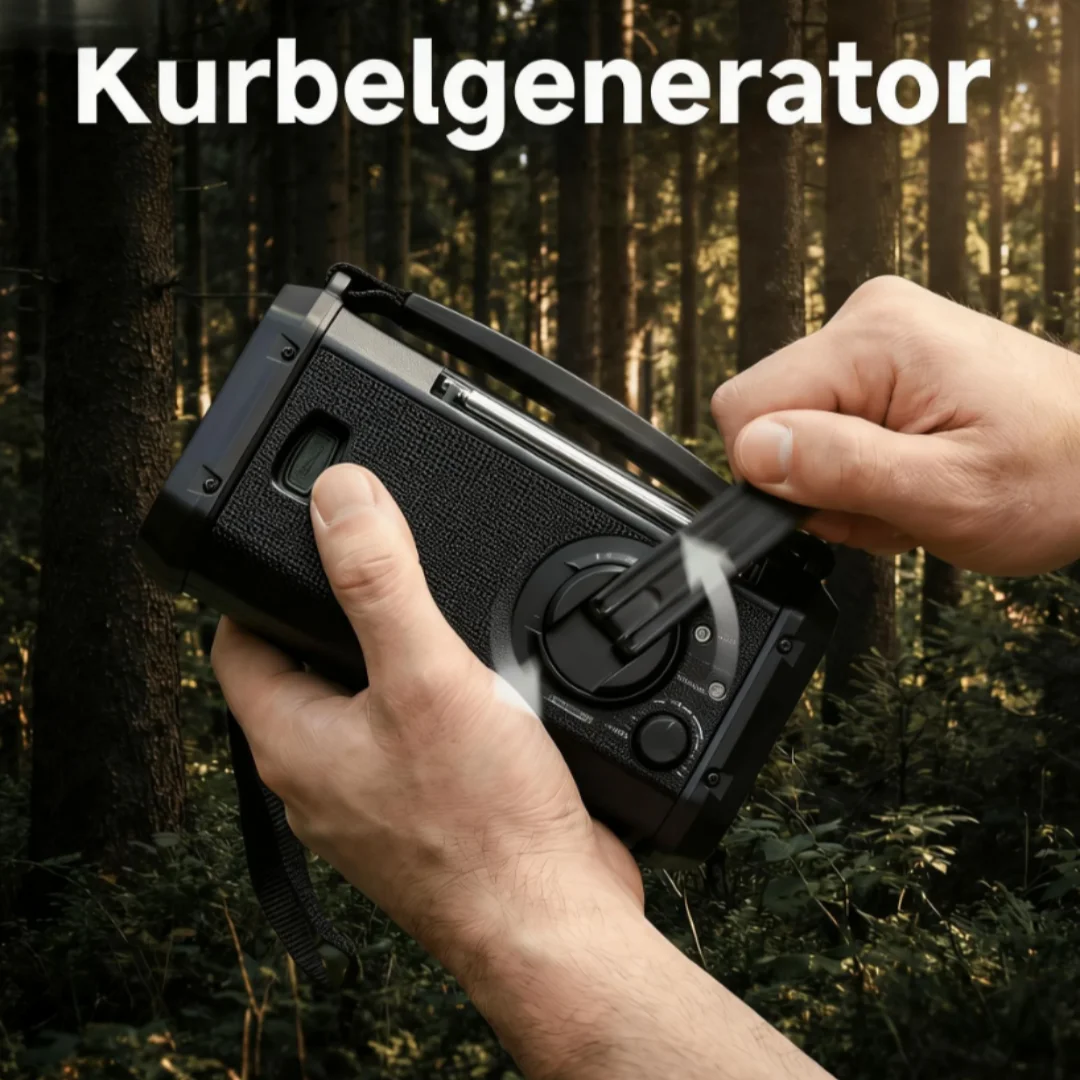 Tragbares Notfallradio mit 10000mAh/20000mAh Powerbank, Solar & Handkurbel, FM/AM/WB, Taschenlampe & Kompass für Outdoor Camping
