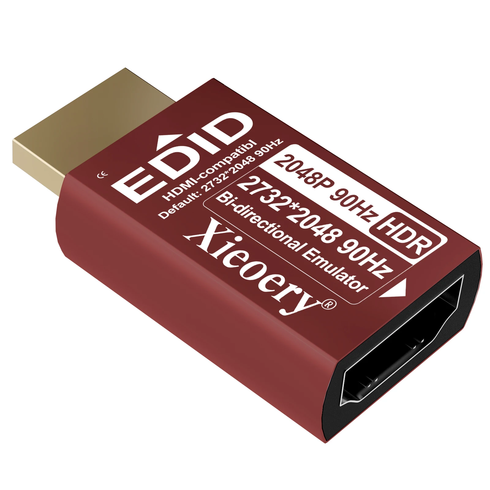 Xieoery HDMI EDID Emulator HDR 2732x2049 with Retina-Style Resolution HDMI Dummy Plug Default 2732x2049@60Hz Virtual Display