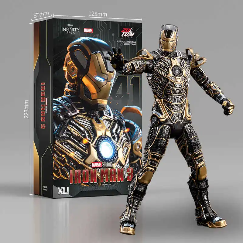 ขายร้อน Marvel Zdtoys Iron Man 1/10 Mk24 Mk22 Mk41 Mk47 Action Figures ของเล่นอะนิเมะของขวัญวันเกิด Original Action Figure