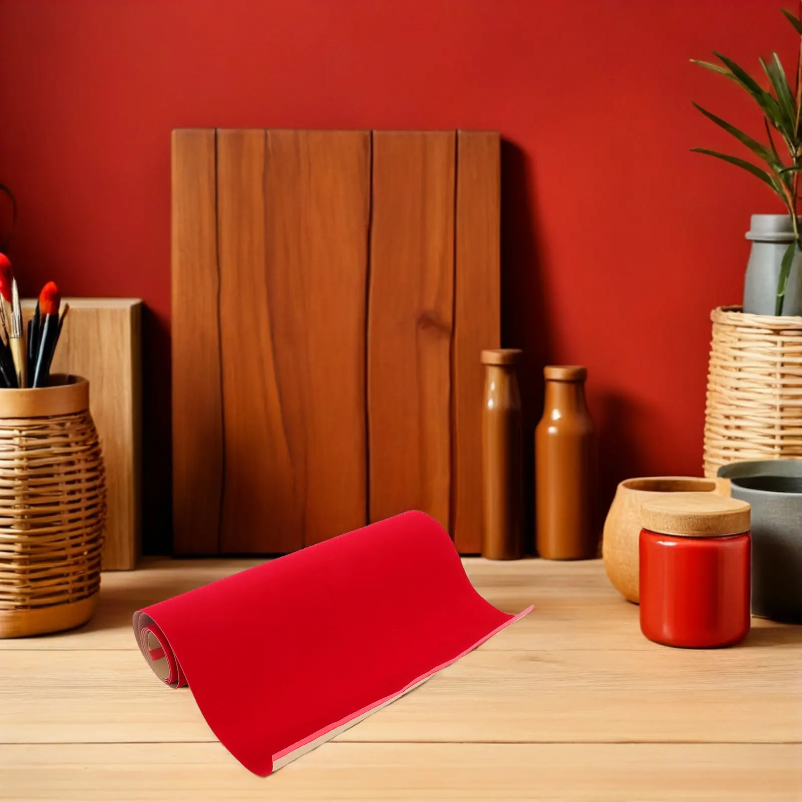 Láminas de Fieltro Negro Autoadhesivas, Forro de Tela Suave para Cajas de Joyería, Cajones, Proyectos de Manualidades, Tela de Fieltro Adhesiva para Manualidades
