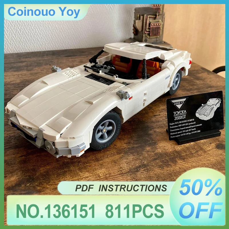 

Дисплей бесподобный MOC-136151 Classic Champion 2000 GT Roadster 10295 Модель спортивного автомобиля Строительный блок-головоломка Игрушки DIY Рождественские подарки