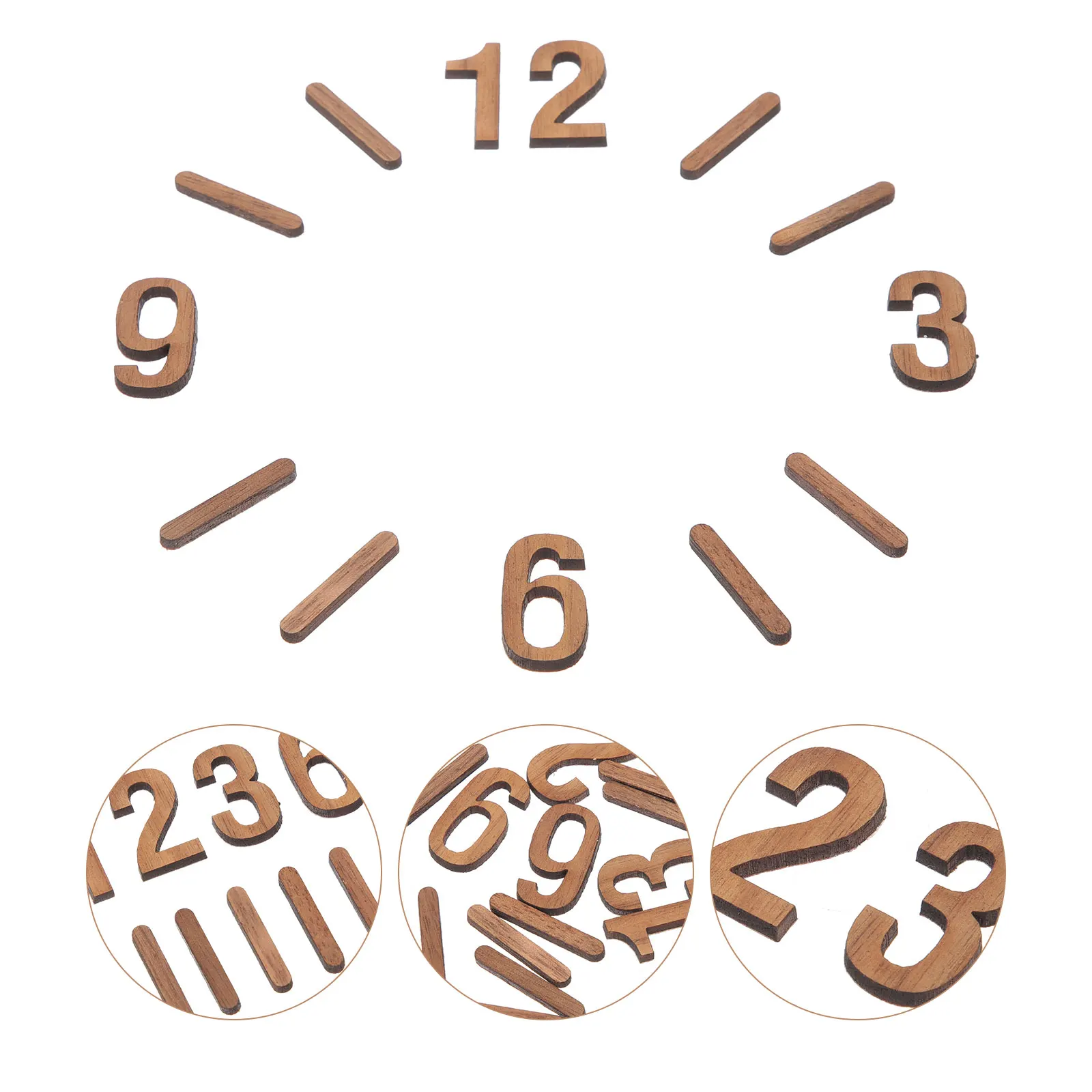 1 Set Quartz Clock Numerals Accessories Arabic Number Roman 