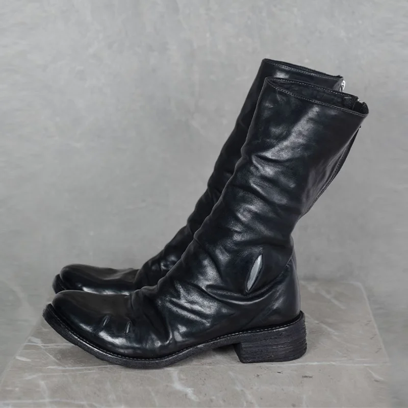 

ex Chelsea Long Boots k Pioneer Thi Bot Heightening Boots High Help Motorcycle Boots Briti Sle Winter ...