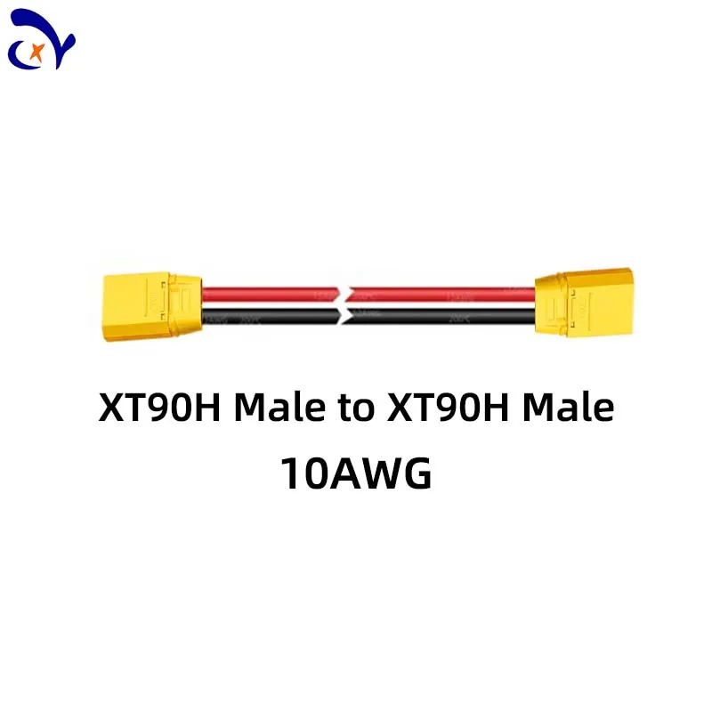 1PCS Amass XT90H Male male head to XT90H Male head with 10 silicone wires, aviation plug with wire